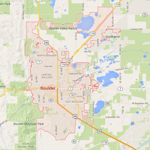 cleaning service area map, boulder colorado