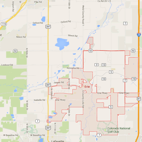 cleaning service area map, erie colorado