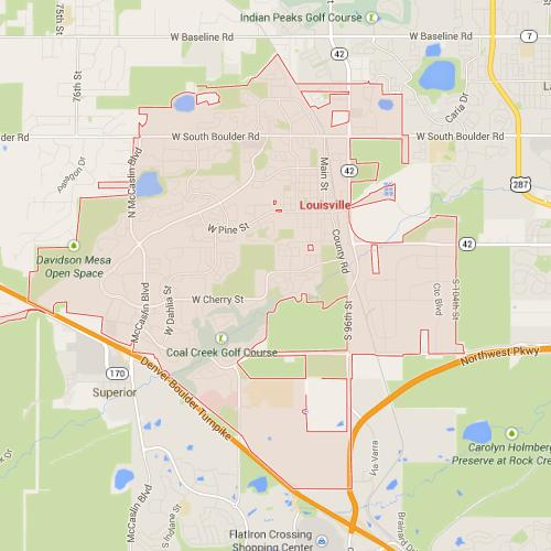 cleaning service area map, louisville colorado